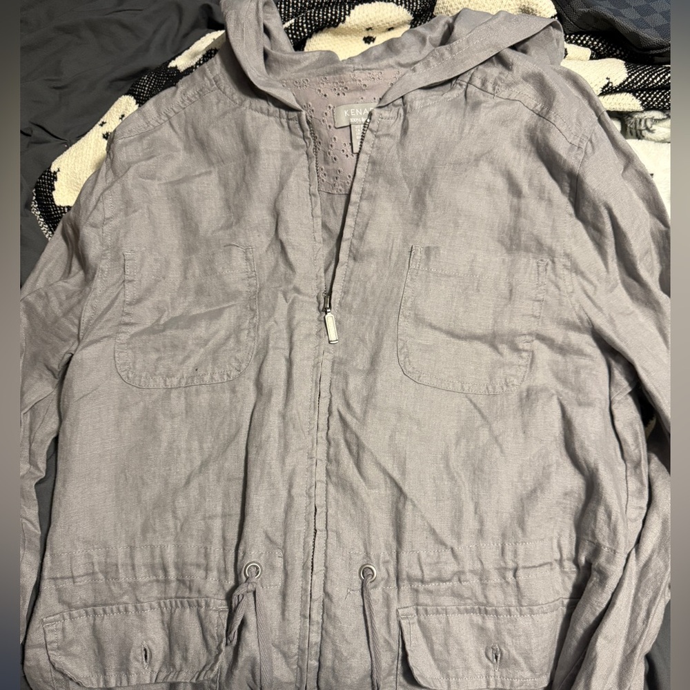 Kenar womens Light Gray Hooded Jacket